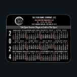 2024 Calendar Anpassningsbar Business Logotyp Namn Magnet<br><div class="desc">De här flexibla kalendermagneterna för 2024 som tittar i professionellen är perfekt för ditt företags kontorsvarumärke och marknadsföring. De har feta siffror i vitt och ljusrött på svart. Framför allt bör du ge ditt företag en slogan och en slogan med företagets logotyp, namn, webbplats, mobil, adress. Dessa enkla, praktiska kalendermagneter...</div>