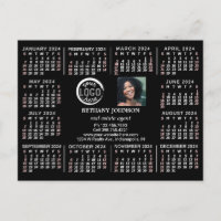 2024 Calendar Anpassningsbar Business Logotyp Phot