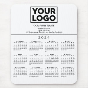 2024 Calendar Company Logotyp and Text on White Musmatta