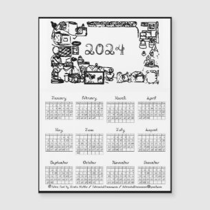 2024 Calendar Fabric Font Sewing Fabricated Ramar