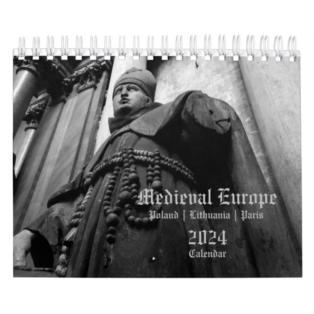 2024 Calendar Medieval Europe Religiösa SMALL 5x7 Kalender (Omslag)