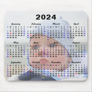 2024 Calendar US Helgdagars Fullt Photo Minimalist Musmatta