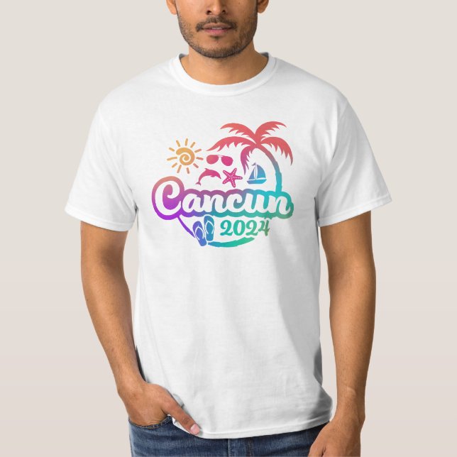 2024 Cancun Vacation eller Resa Design T-shirt (Framsida)