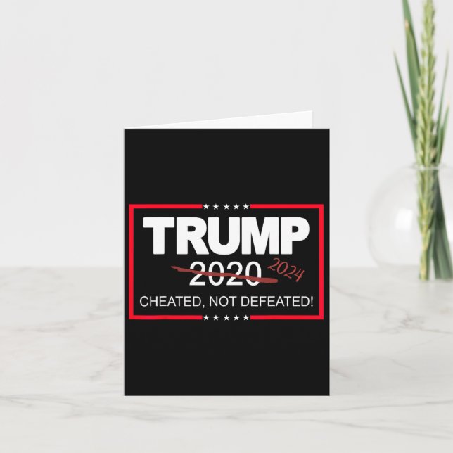 2024 Cheated not Defeed Spara and take America Ba Kort (Framsida)