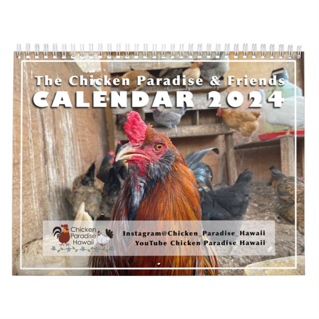 2024 Chicken Paradise Hawaii Kalender (Omslag)