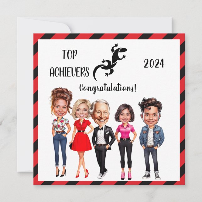 2024 Corporate Top Achievers Anpassningsbar Carica Julkort (Framsida)