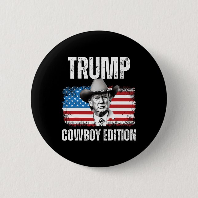 2024 Cowboy Edition Republican American Flagga Knapp (Framsida)
