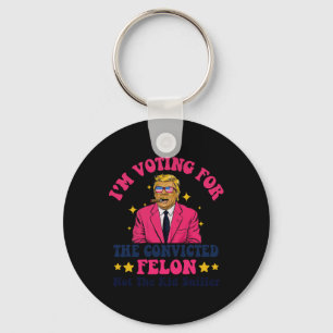 2024 Dömd Felon - Jag Röstar Dömd Felon Nyckelring