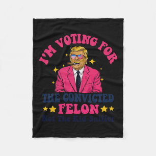 2024 dömd Felon - jag röstar fälld Felon Fleecefilt