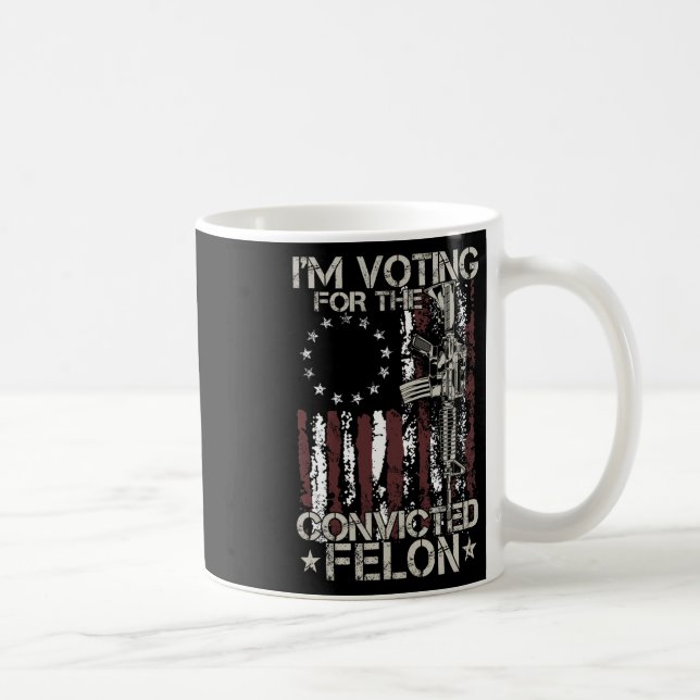 2024 dömd Felon - jag röstar fälld Felon Kaffemugg (Höger)