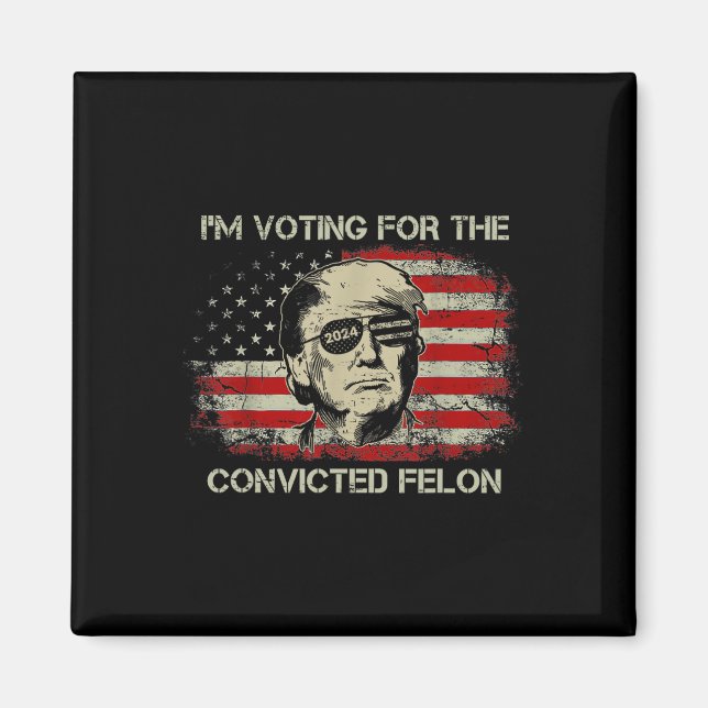 2024 dömd Felon Trump 2024 ny talman Magnet (Framsidan)