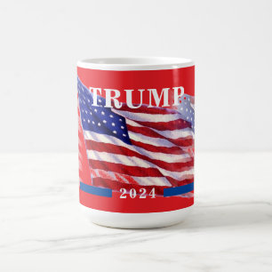 2024 Donald Trump American Flagga Kaffemugg
