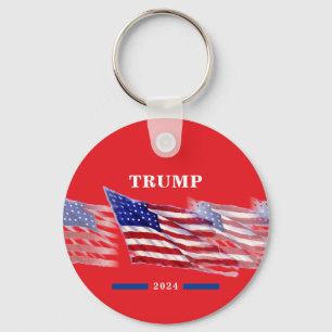 2024 Donald Trump American Flagga Nyckelring