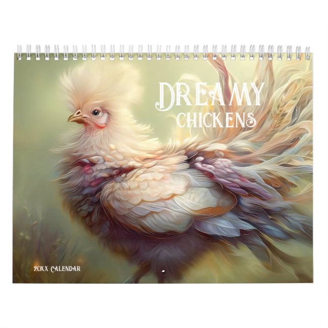 2024 Dreamy Chickens Fantasy Art Calendar Kalender (Omslag)