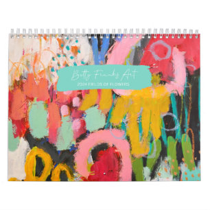 2024 Fält av Flowers Calendar av Betty Franks Kalender