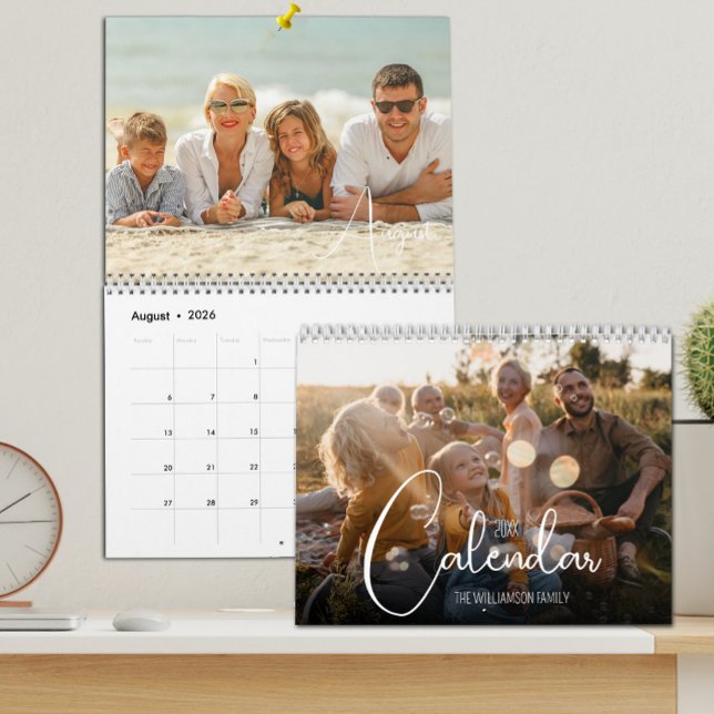 2024-familjens Anpassningsbar - foto Kalender (Available in 3 sizes with your  favorite photos printed in vibrant color on sturdy paper.)