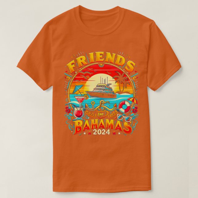 2024 Family Cruise Squad Matching Friend Group Tea T Shirt (Design framsida)