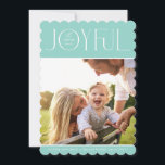 2024 FAMILY PHOTO modern elegant GLATT mjuk mynta Julkort<br><div class="desc">by kat masard >> WWW.SIMPLYSWEETPAPERIE.COM <<< En elegant kortdesign som innehåller citatet "GLATT" med skripttyp för kombinerad elegant med serif-typografi och oformaterad färg på baksidan,  ge dig möjligheten att skicka ett personligt meddelande. Med trendigets kantade fyrkantiga foto på framsidan för ditt favoritfoto!</div>