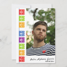 2024 Färgfull mexikansk fiesta-Studentfest Tack Kort