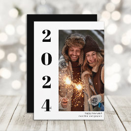 2024 fetstilt foto från Gott nytt år Julkort