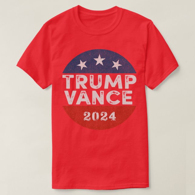 2024 för val av Retro-knapp T Shirt (Design framsida)