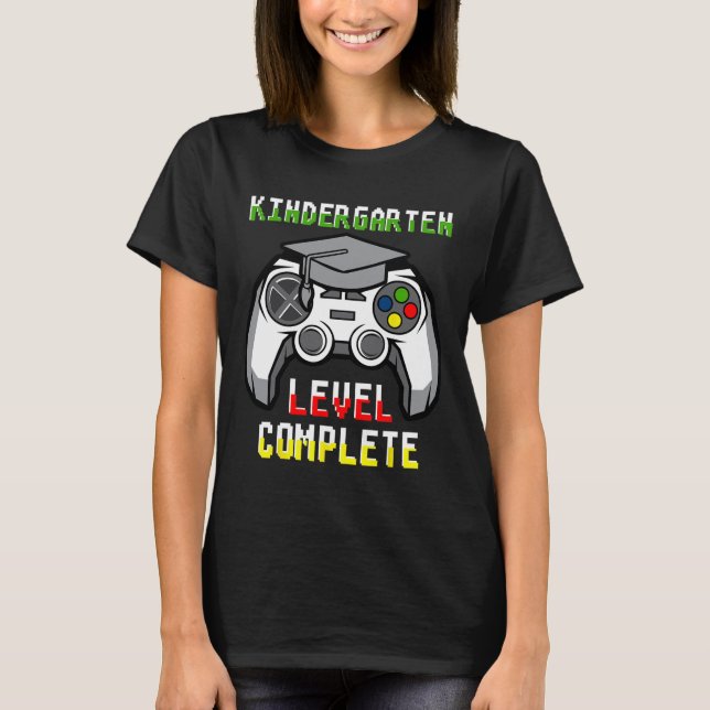 2024 Förskoleklass Nivå Barn Dataspel Examen T Shirt (Framsida)