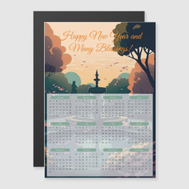 2024 Fountain Park Kalender Magnetkort