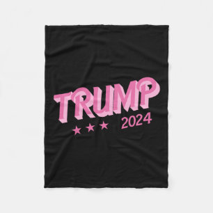 2024 - Funny Donald Trump Rosa Bubble Brev Fleecefilt