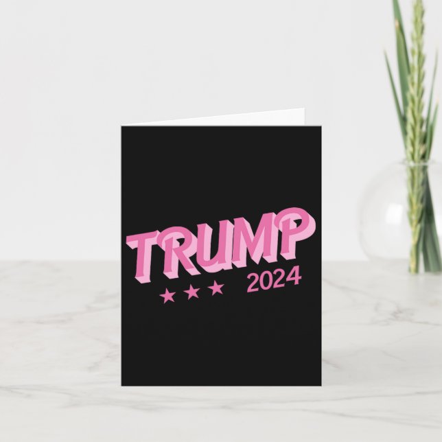 2024 - Funny Donald Trump Rosa Bubble Brev Kort (Framsida)