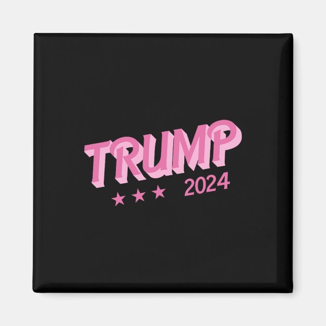 2024 - Funny Donald Trump Rosa Bubble Brev Magnet (Framsidan)