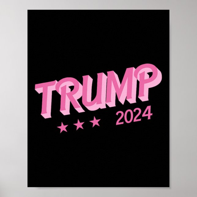 2024 - Funny Donald Trump Rosa Bubble Brev Poster (Framsidan)