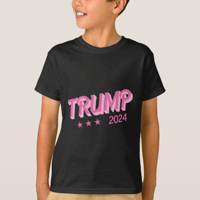 2024 - Funny Donald Trump Rosa Bubble Brev T Shirt (Framsida)