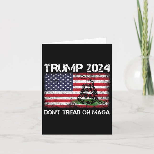 2024 Gå inte på Maga American US Flagga Snake Kort (Framsida)