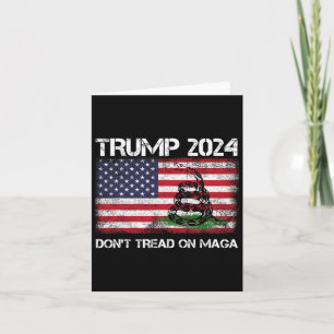 2024 Gå inte på Maga American US Flagga Snake Kort