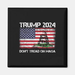 2024 Gå inte på Maga American US Flagga Snake Magnet