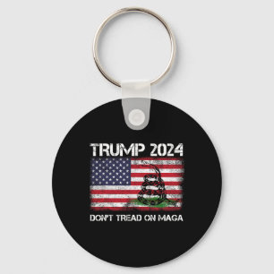 2024 Gå inte på Maga American US Flagga Snake Nyckelring