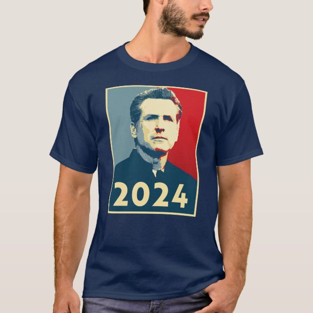 2024: Gavin Newsom T Shirt (Framsida)