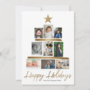2024 Glad helg Family Photo Julgran Julkort