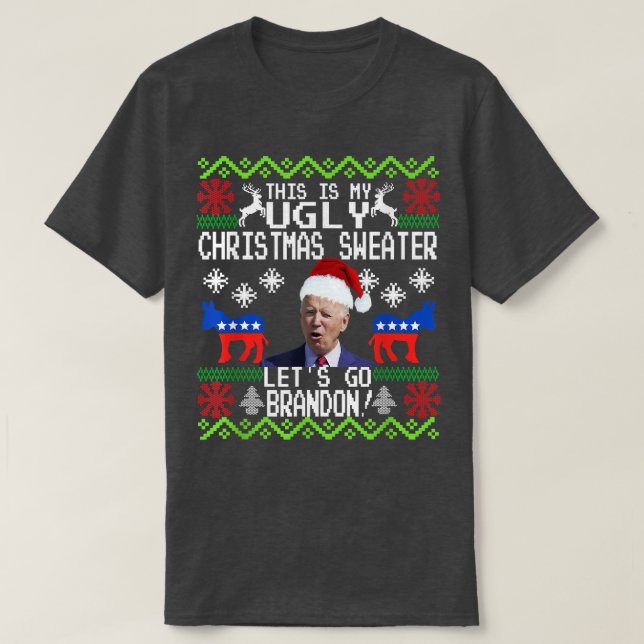 2024 Go Brandon Det här är mina fula jular T Shirt (Design framsida)