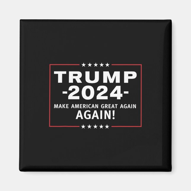 2024 Gör Amerika Underbart över hela Magaa Magnet (Framsidan)