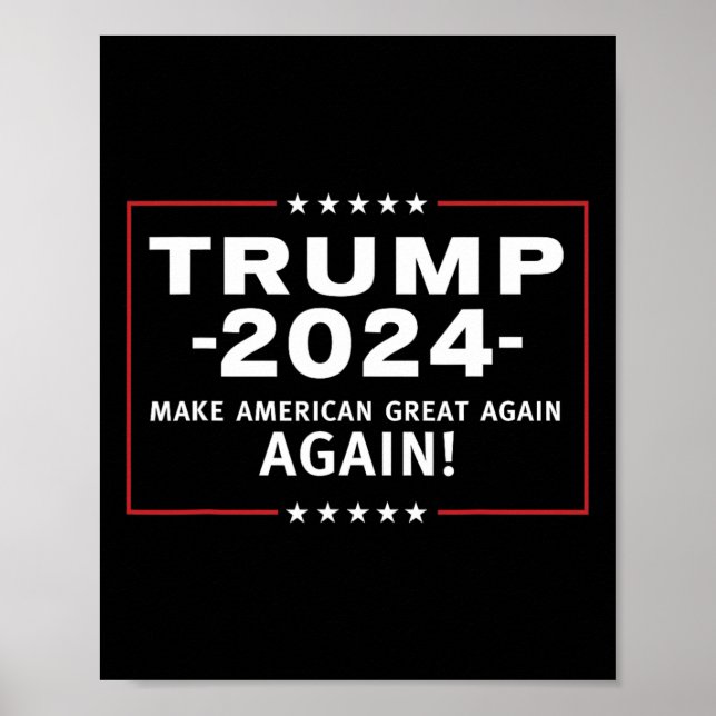 2024 Gör Amerika Underbart över hela Magaa Poster (Framsidan)