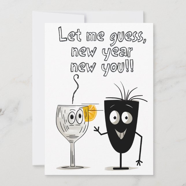 2024 Gott nytt år Sarcastic Funny Meme Inbjudningar (Framsida)