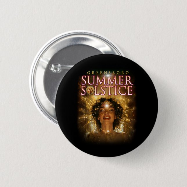 2024 Greensboro Summer Solstice Festival Souvenir Knapp (Framsida & baksida)