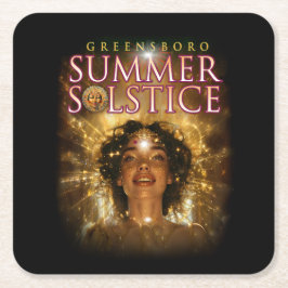 2024 Greensboro Summer Solstice Festival Souvenir Underlägg Papper Kvadrat