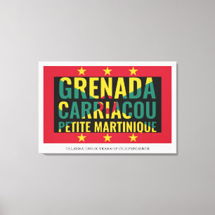 2024 GRENADA 50-årsjubileum Självständighet Canvastryck