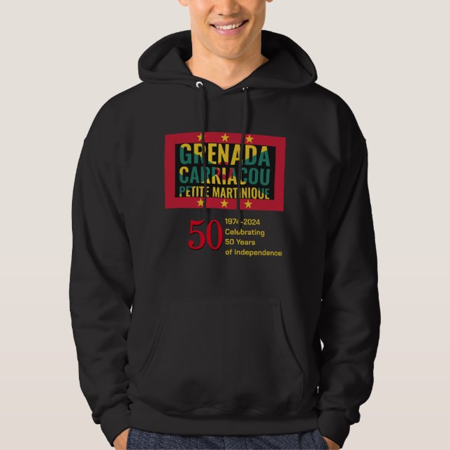 2024 GRENADA 50-årsjubileum Självständighet Hoodie (Framsida)
