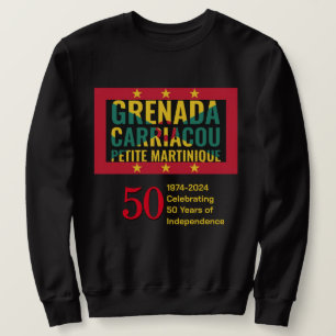 2024 GRENADA 50-årsjubileum Självständighet Lång Ärmad Tröja