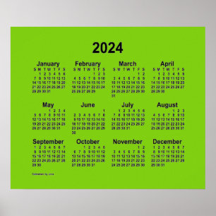 2024-Gultens Grönt Kalender efter Janz Print Poster