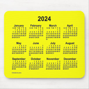 2024-Gultens kalender av Janz Mouse Pad Musmatta