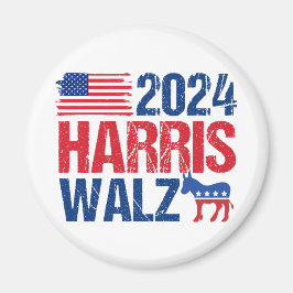 2024 Harris Walz Demokrat Donkey American Val Magnet